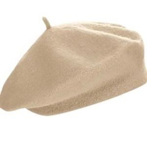 Cream colored beret